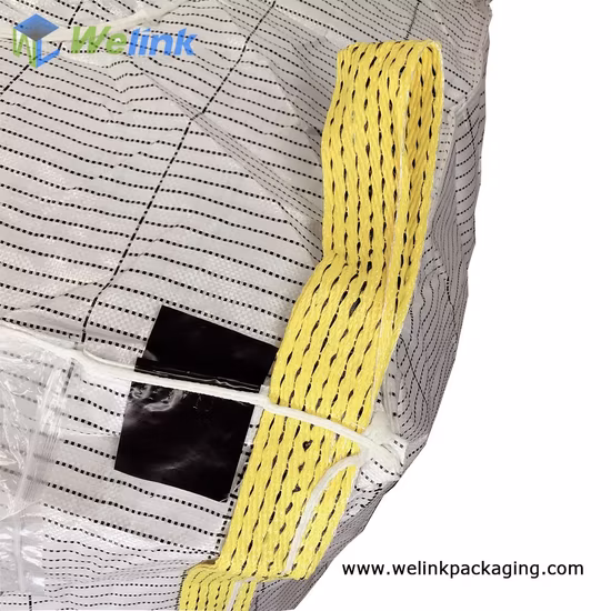 Totalmente Virgen PP Tipo C Bolsa a granel Ton Bag para un tránsito seguro en un entorno de trabajo sensible Conductor FIBC Venta al por mayor de fábrica